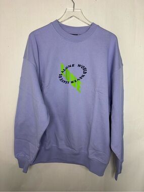 Daily Paper Purple Logo Sweatshirt Size M100% Cotton